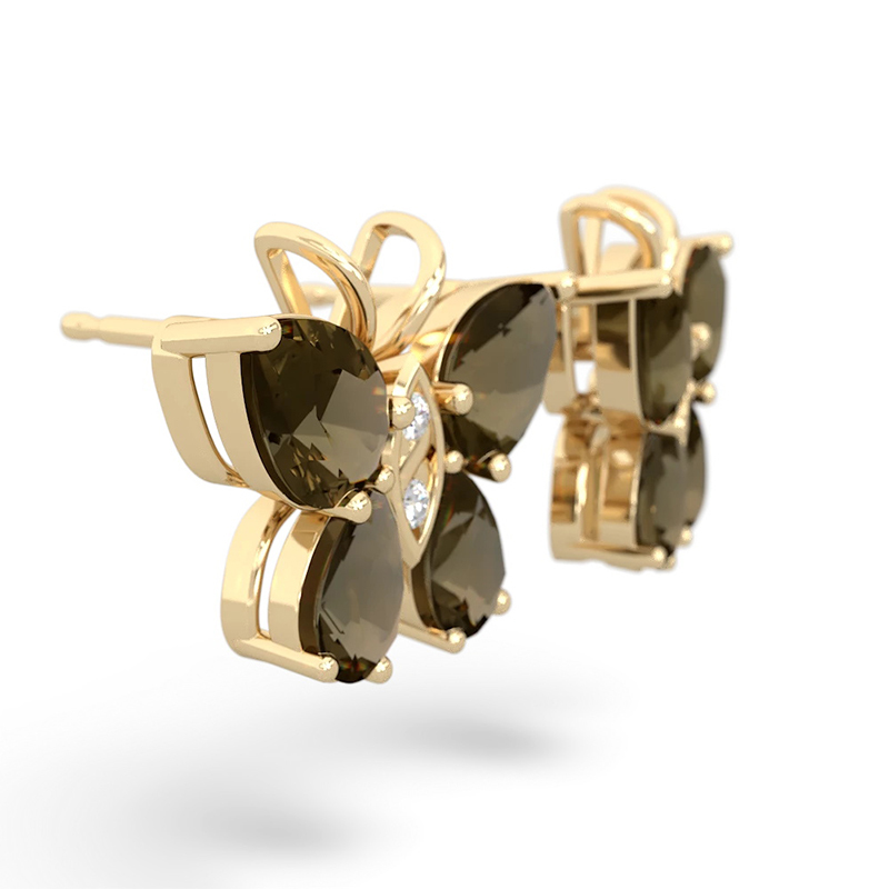 Sotiya Butterfly Pear Cut Coffee Stud Earrings Sterling Silver-Sotiya