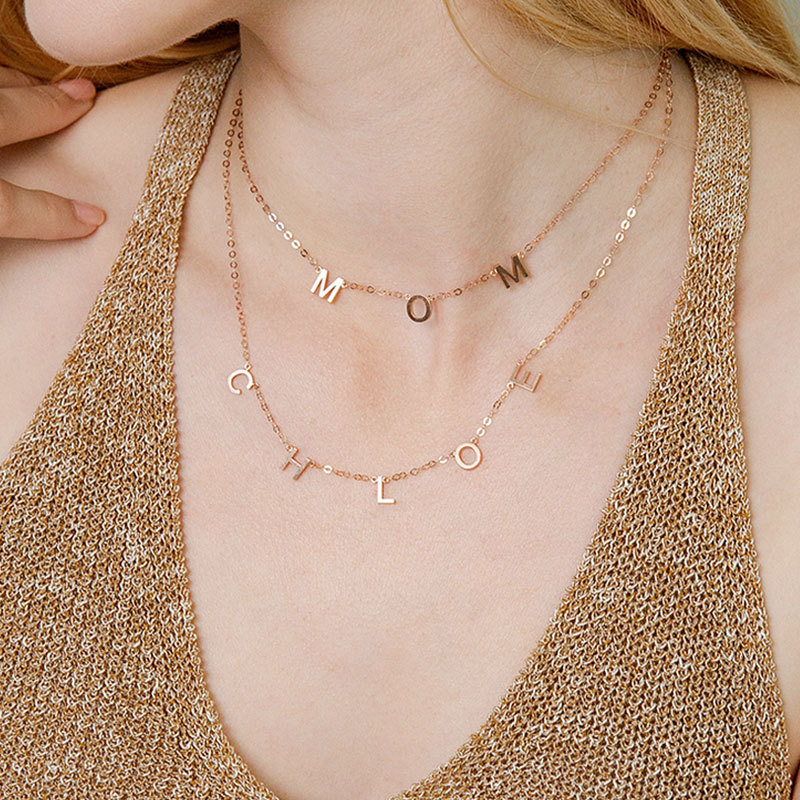 Sotiya Personalized Letters Necklace Sterling Silver-Sotiya