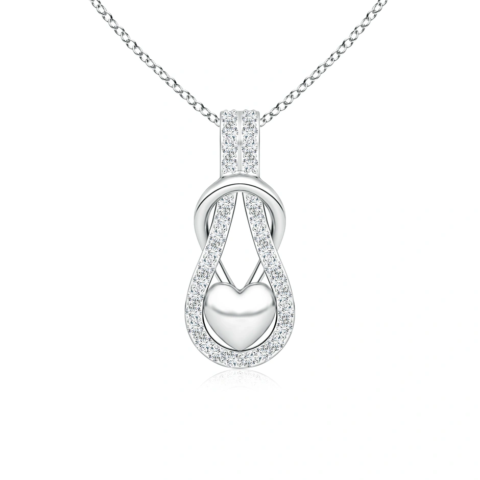 Sotiya Infinity Knot with Puffed Heart Pendant Necklace Sterling Silver-Sotiya