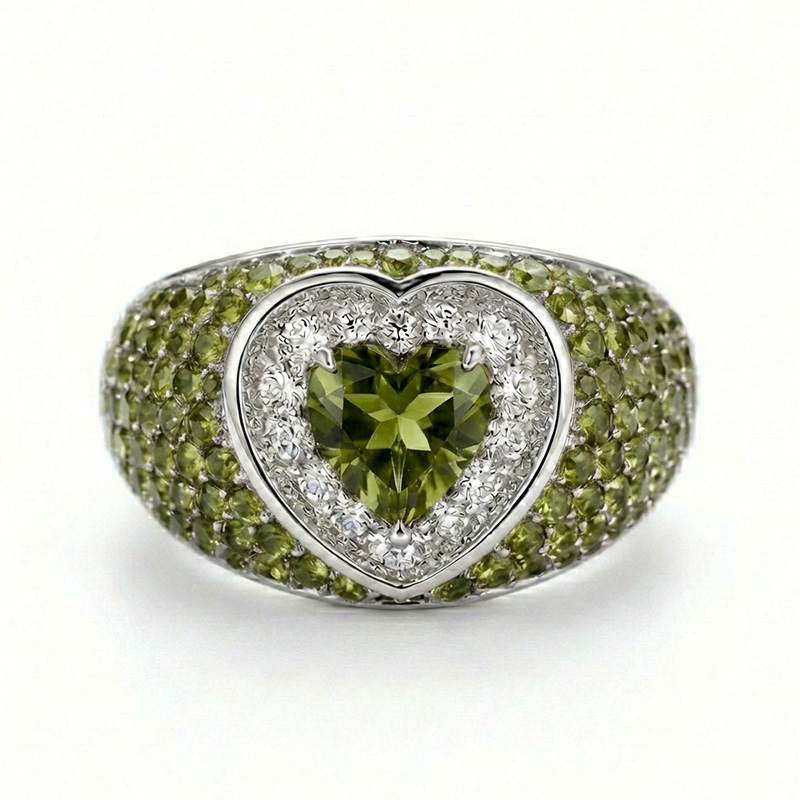 Sotiya Halo Heart Cut Gradient Micro Pave Coffee Engagement Ring Sterling Silver-Sotiya