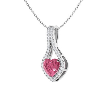 Sotiya Customizable 12 Birthstone Heart Cut Necklace Sterling Silver-Sotiya
