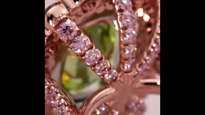 Sotiya Double Halo Cushion Cut Multi Colored Peridot Green Engagement Ring Sterling Silver