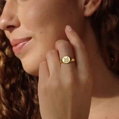 Sotiya Pet Photo Personalized Titanium Ring