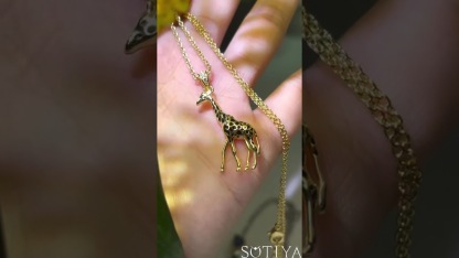 Sotiya Giraffe Leopard Print Necklace Sterling Silver