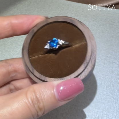 Sotiya Heart Cut Engagement Ring With Six Side Stones Sterling Silver