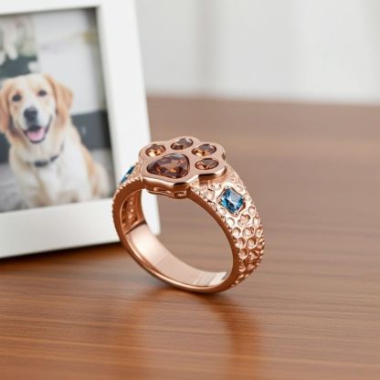 Sotiya Best Buds Chocolate Heart Cut Little Monster Paw Inspired Cocktail Ring Sterling Silver-Sotiya