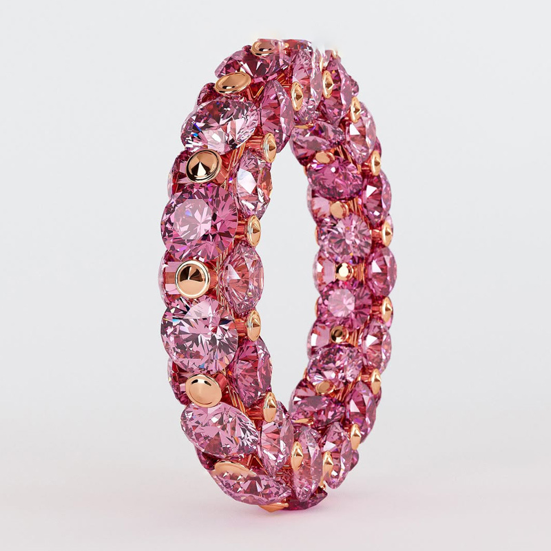 Sotiya Fully Inlaid Women's Wedding Ring Eternity Band Sterling Silver-Sotiya