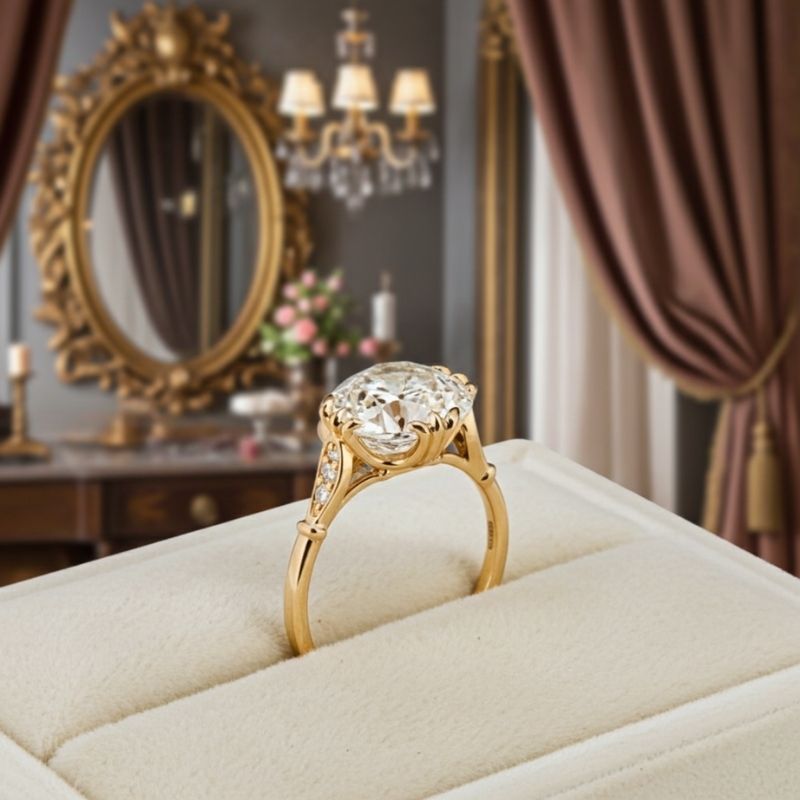 Sotiya Cathedral Cushion Cut Tapered Shank Engagement Ring Sterling Silver-Sotiya