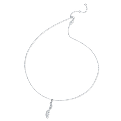 Sotiya Swirl Round Cut Moissanite Necklace Sterling Silver-Sotiya