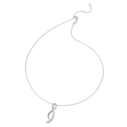 Sotiya Infinity Design Moissanite Necklace Sterling Silver-Sotiya