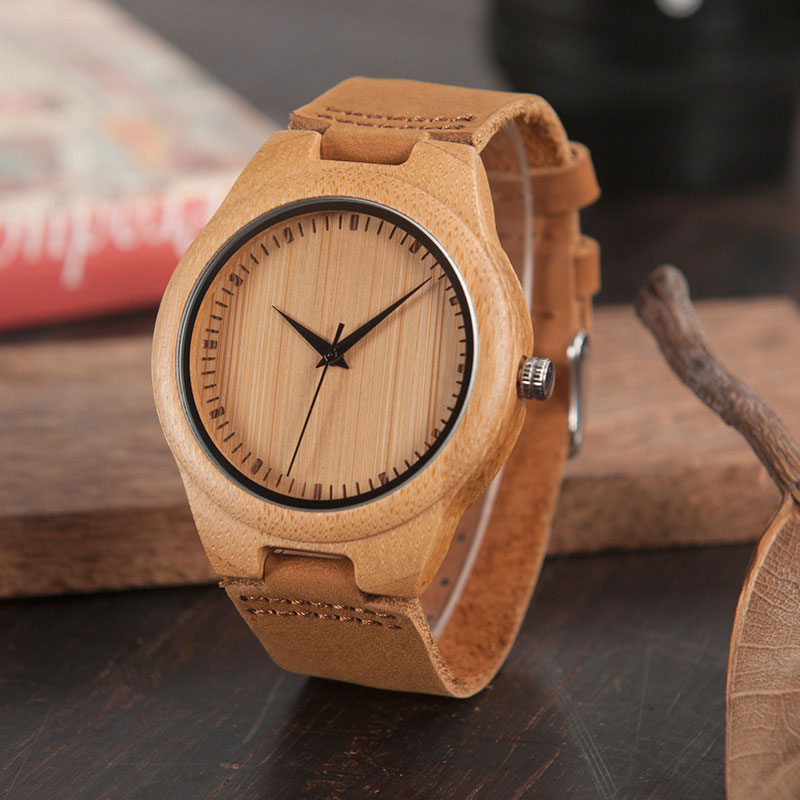 Sotiya Carbonized Bamboo Quartz Movement Men's Wooden Watch-Sotiya