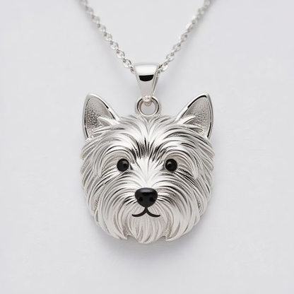 Sotiya West Highland White Terrier Enamel Pendant Necklace-Sotiya