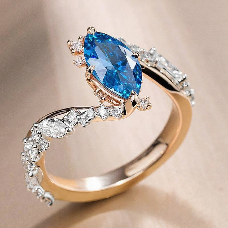 Sotiya Marquise Cut Bypass Engagement Ring Sterling Silver