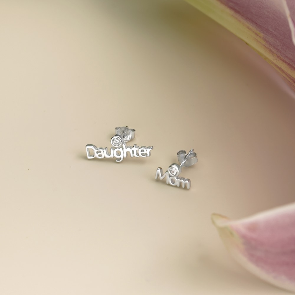 Sotiya Mom&Daughter Mother's Day Gift Stud Earrings Sterling Silver-Sotiya