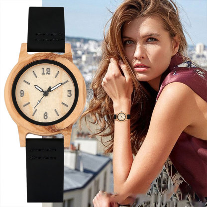 Sotiya Zebrawood Quartz Watch Exquisite Ultra-thin Wooden Watch-Sotiya