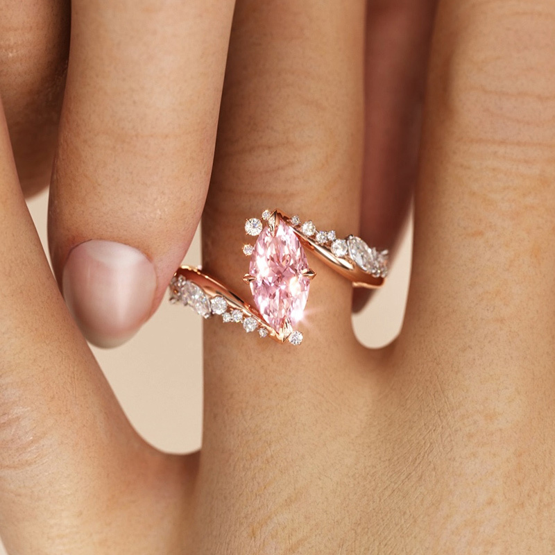 Sotiya Marquise Cut Bypass Engagement Ring Sterling Silver