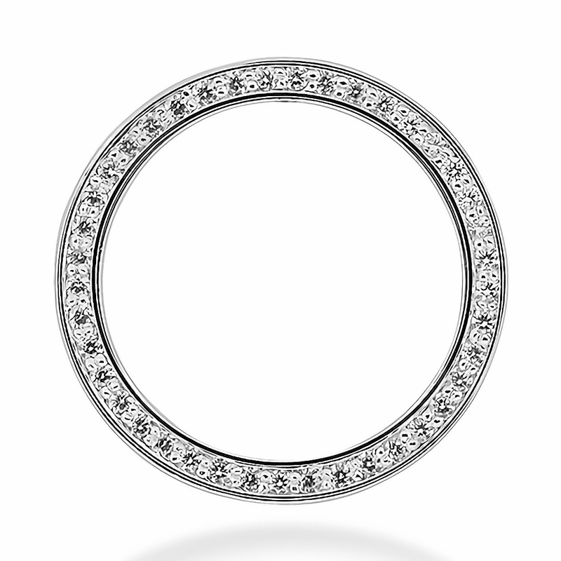 Sotiya Unique Round Cut Stone Edge Eternity Band Men's Wedding Ring Sterling Silver-Sotiya