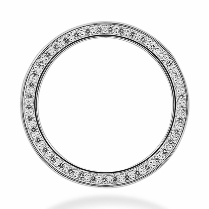 Sotiya Unique Round Cut Stone Edge Eternity Band Men's Wedding Ring Sterling Silver-Sotiya