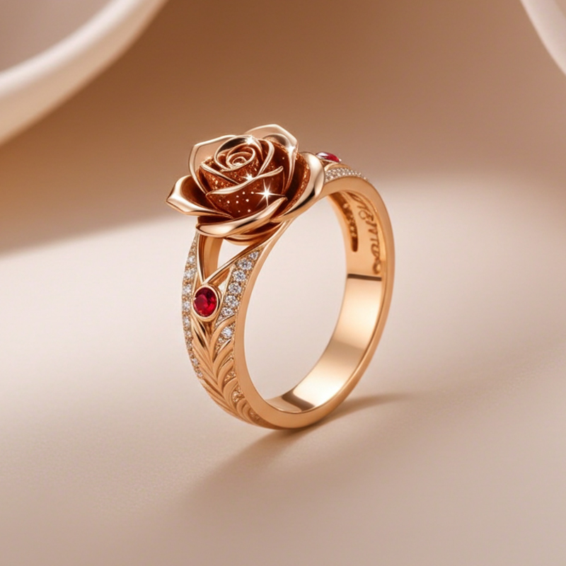 Sotiya Best Buds Side Stone Rose Cocktail Ring Sterling Silver-Sotiya
