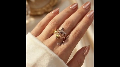 Sotiya Rose Design Faith Cross Coffee Cocktail Ring Sterling Silver