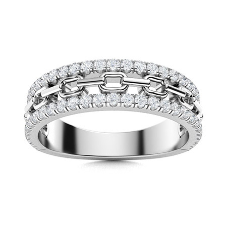 Sotiya Chain Link Unisex Wedding Ring Sterling Silver-Sotiya