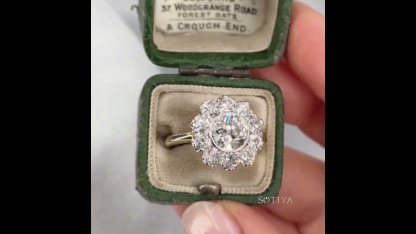 Sotiya Halo Round Cut Engagement Ring Sterling Silver