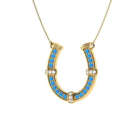 Sotiya Lucky Horseshoe Necklace Sterling Silver-Sotiya