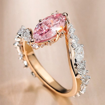 Sotiya Marquise Cut Bypass Engagement Ring Sterling Silver