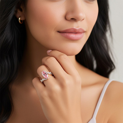 Sotiya Marquise Cut Bypass Engagement Ring Sterling Silver