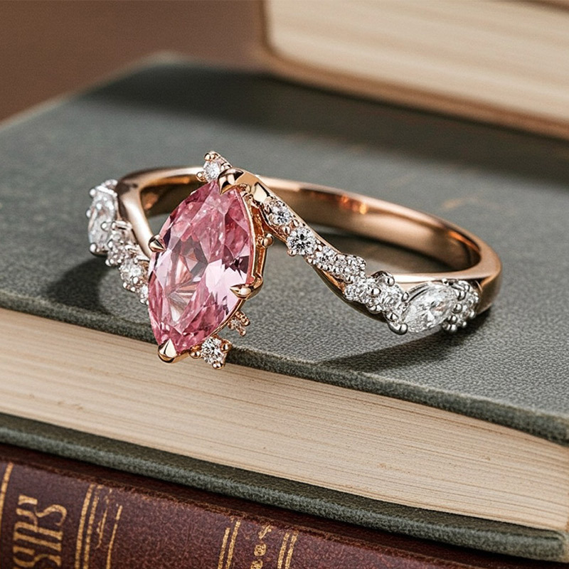 Sotiya Marquise Cut Bypass Engagement Ring Sterling Silver