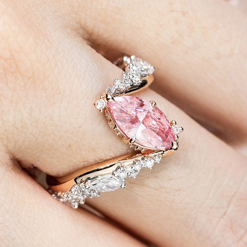 Sotiya Marquise Cut Bypass Engagement Ring Sterling Silver