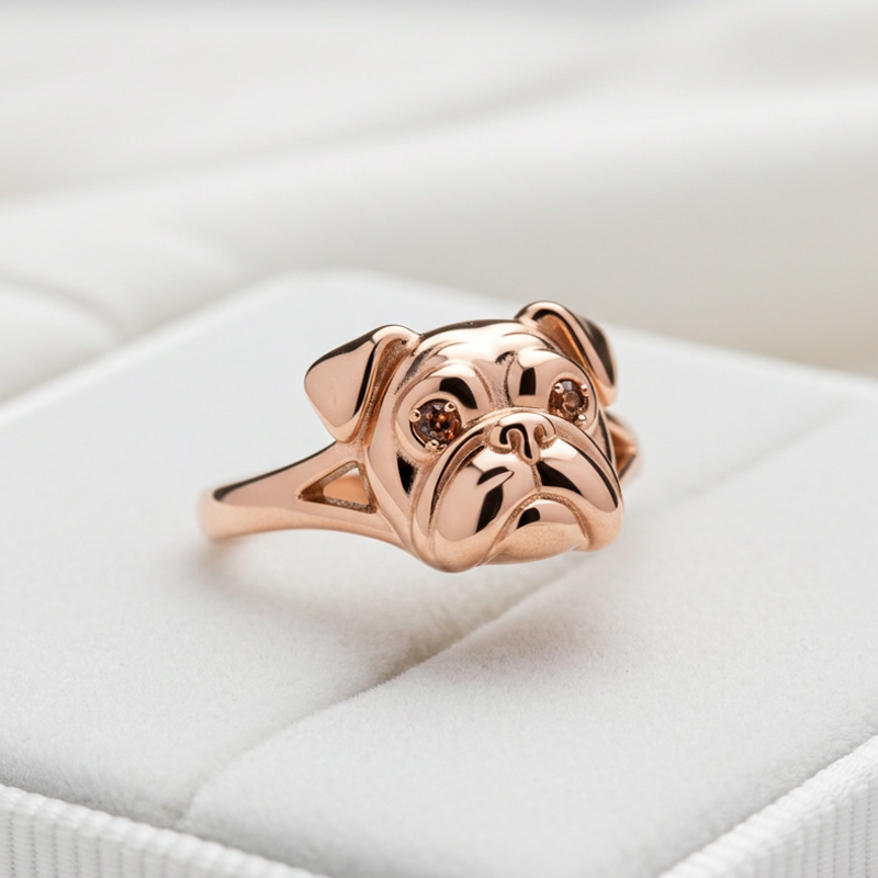 Sotiya Bulldog Coffee Cocktail Ring-Sotiya