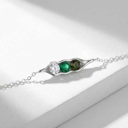 Sotiya Personalized 12 Birthstone Pea Bracelet Mother's Day Gift-Sotiya