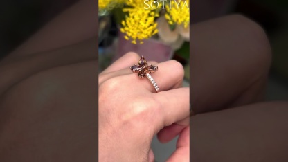 Sotiya Butterfly Coffee Cocktail Ring Sterling Silver