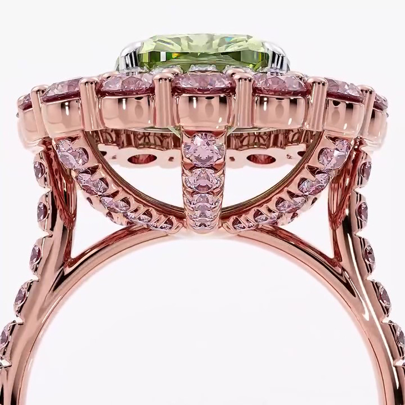 Sotiya Cathedral Cushion Cut Multi Colored Engagement Ring Sterling Silver-Sotiya