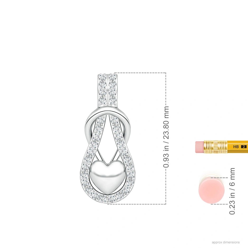 Sotiya Infinity Knot with Puffed Heart Pendant Necklace Sterling Silver-Sotiya