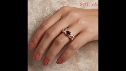 Sotiya Gothic Skull Heart Cut Coffee Women's Wedding Ring Sterling Silver