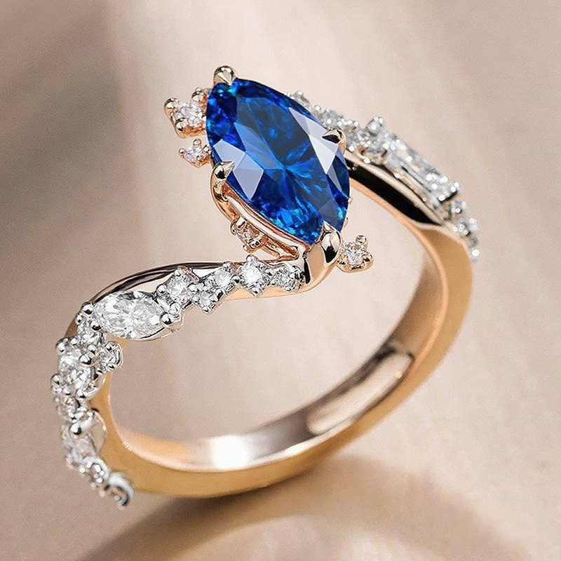 Sotiya Marquise Cut Bypass Engagement Ring Sterling Silver