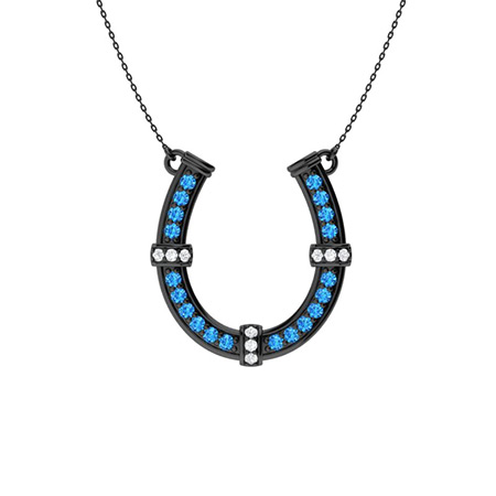 Sotiya Lucky Horseshoe Necklace Sterling Silver-Sotiya