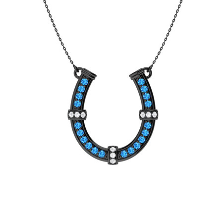 Sotiya Lucky Horseshoe Necklace Sterling Silver-Sotiya