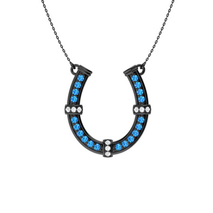 Sotiya Lucky Horseshoe Necklace Sterling Silver-Sotiya