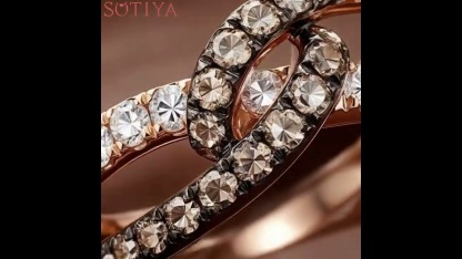 Sotiya Bypass Round Cut Coffee Women's Wedding Ring Sterling Silver