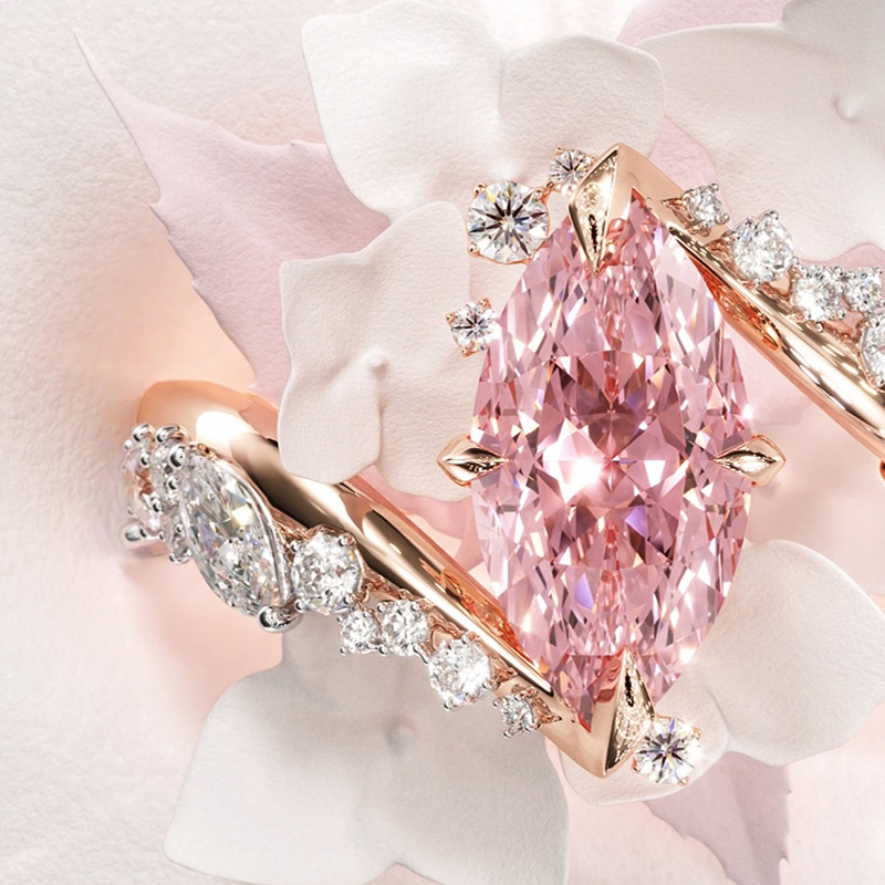 Sotiya Marquise Cut Bypass Engagement Ring Sterling Silver