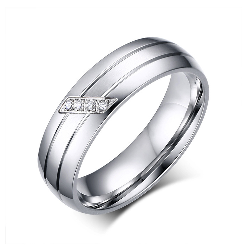 Sotiya 6mm Patterned Women's Wedding Ring Titanium Steel-Sotiya