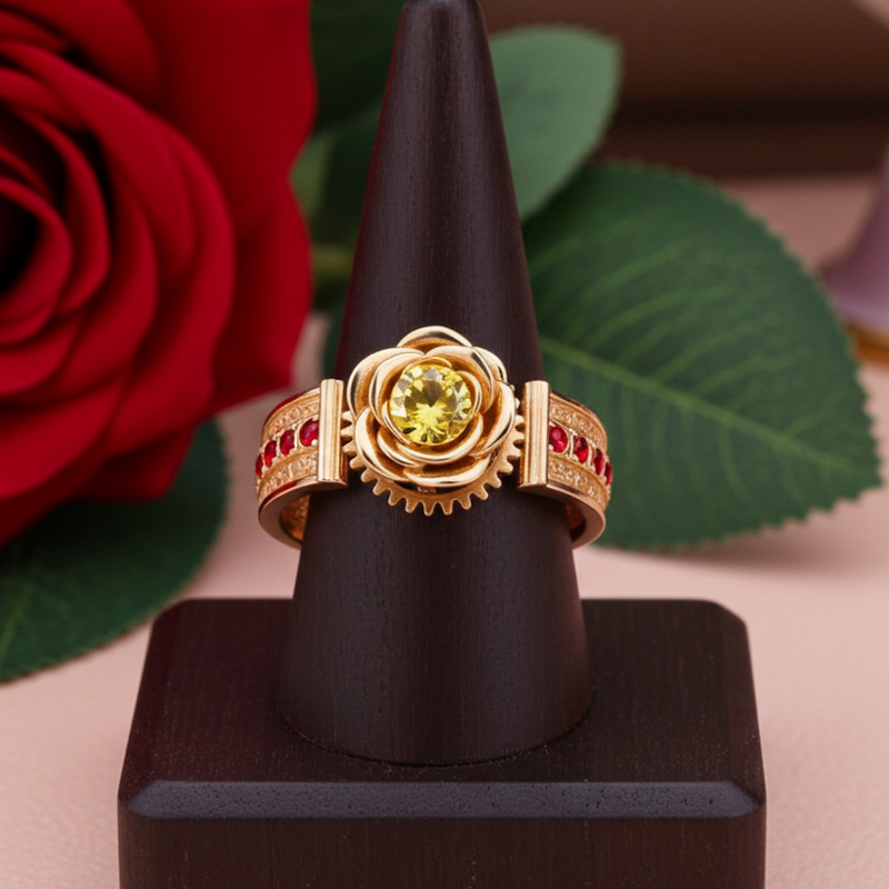 Sotiya Best Buds Rose Round Cut Engagement Ring Sterling Silver-Sotiya