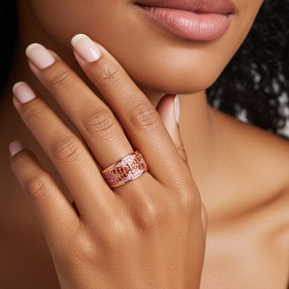 Sotiya Dragonfly Coffee Women's Wedding Ring Sterling Silver-Sotiya