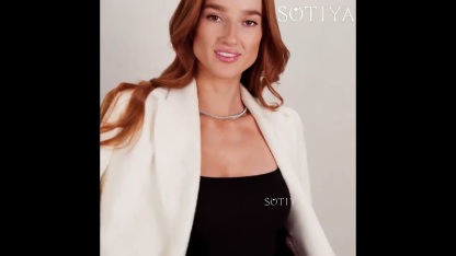 Sotiya Blue Opal Tennis Necklace Sterling Silver