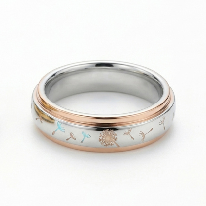 Sotiya Fluorescence Natural Design Couple Rings Sterling Silver-Sotiya
