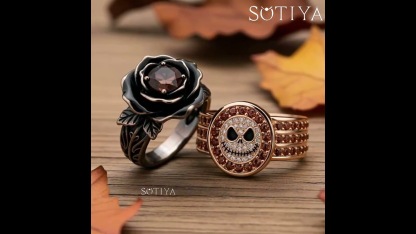 Sotiya Halo Skull Inspired Coffee Cocktail Ring Sterling Silver