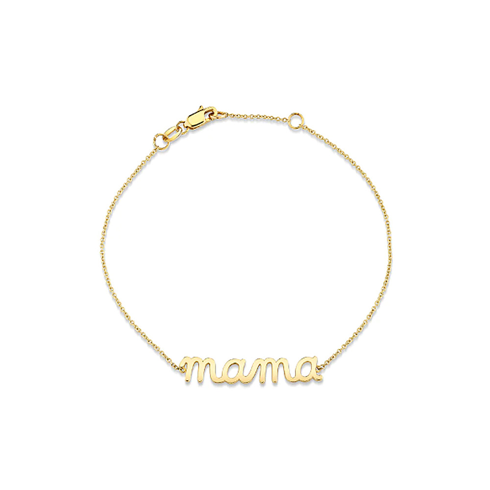 Sotiya Polished Letter Mama Bracelet Sterling Silver-Sotiya